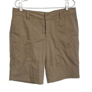 The North Face Shorts Womens Size 14 Khaki Outdoor Hiking Pockets Walking